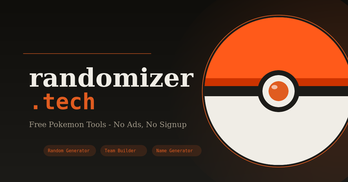 Random Pokemon Team Generator — Build a Random Team of 6 | Randomizer.tech